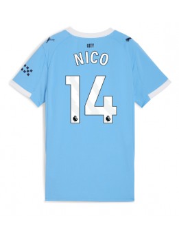 Manchester City Nico Gonzalez #14 Replika Hemmakläder Dam 2025-26 Kortärmad